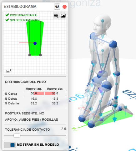26: Modelo con apoyo en las rodillas y ambos pies.