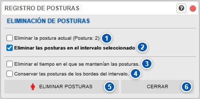 Eliminación de posturas