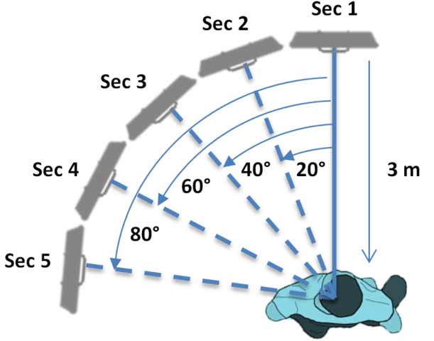 Location of the sensor for each motion sequence recorded.