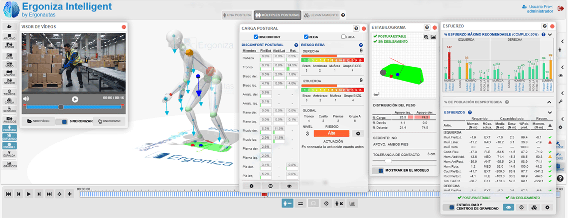 Evaluación ergonómica avanzada con Ergoniza Intelligent